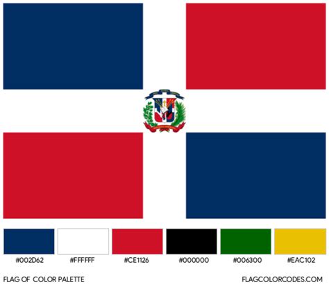 Dominican Republic flag color codes