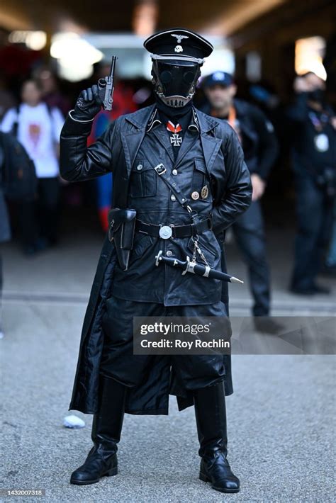 A Karl Ruprecht Kroenen from Hellboy cosplayer poses during New York ...