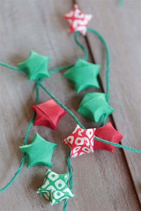 DIY Origami star garland