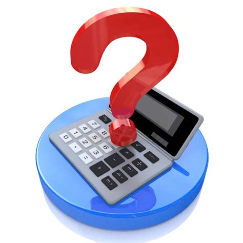 Calculator and question mark — Stock Photo © tang90246 #34645461