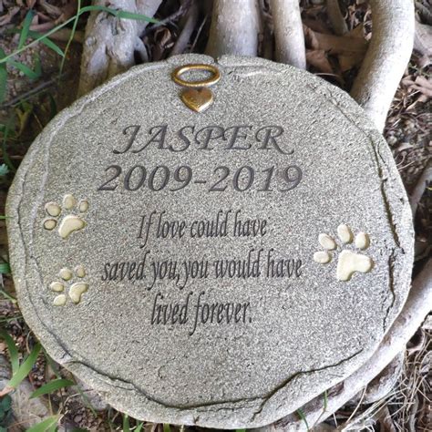 100% Personalized Pet Memorial Stones for Dogs or Cats Round | Etsy