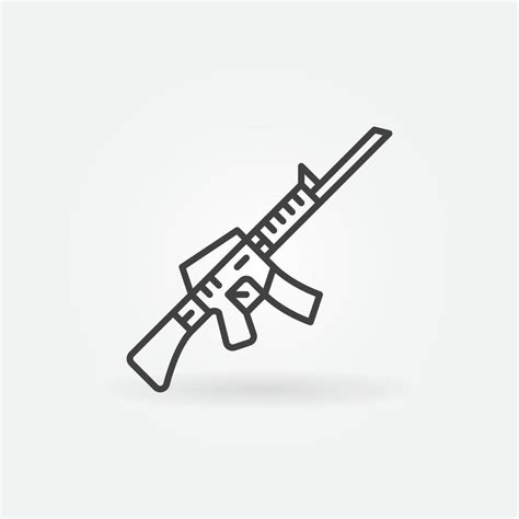 Assault Rifle outline vector concept icon 13089340 Vector Art at Vecteezy