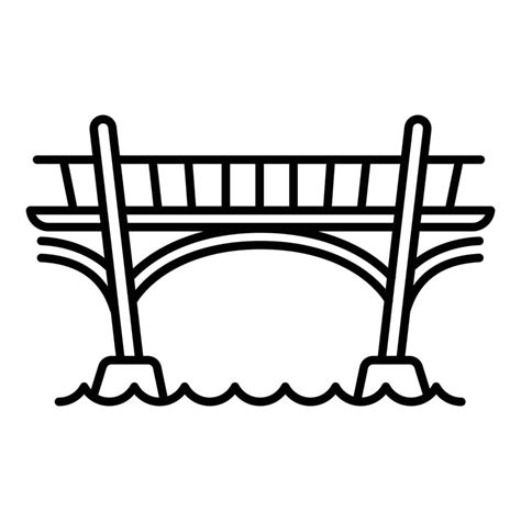 Bridge icon, outline style 14357661 Vector Art at Vecteezy