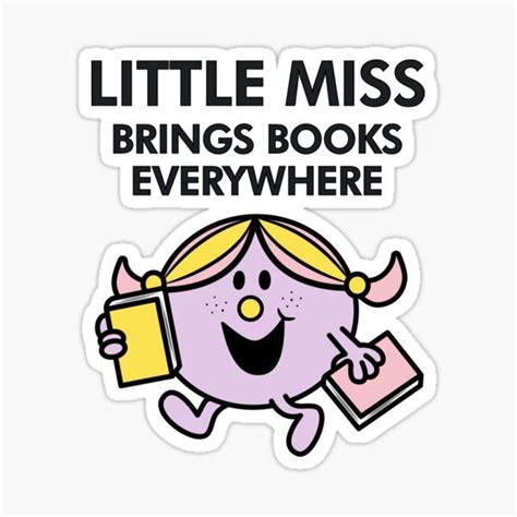 a sticker with the words little miss reads multiple books at once