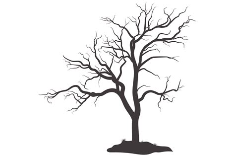 Scary Dead Tree Silhouette Image Graphic by CLton Studio Graphic ...