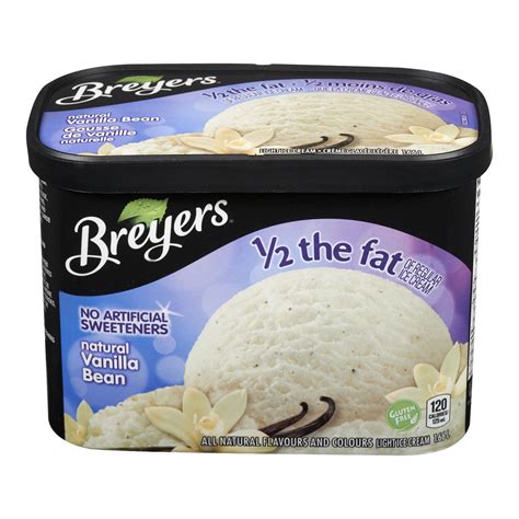 Breyers Breyer's Half Fat Natural Vanilla Bean Light Ice Cream ...