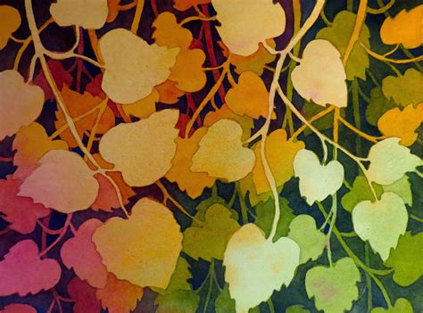 The Painted Prism: WATERCOLOR WORKSHOP: Negative Painting of Aspen Leaves