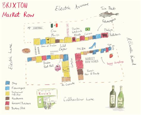 Brixton Market Row illustrated map | Illustrated map, Brixton market ...