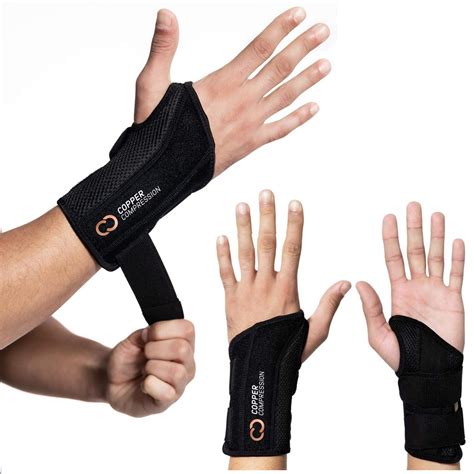 Buy Copper Compression Wrist Brace - Copper Infused Adjustable ...