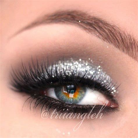 Silver Glitter Smokey Eye by triiangleh