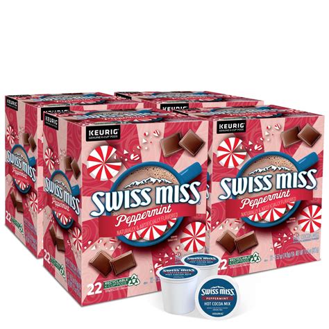 Swiss Miss K-Cup Pods, Peppermint Hot Cocoa 4/22 ct Swiss Miss K-Cup ...