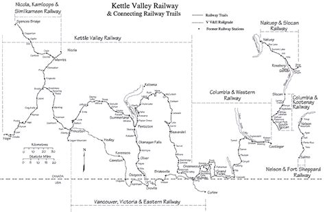 Cycling the Kettle Valley Railway - Map