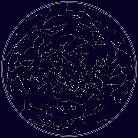 Vector map of norhern sky with constellations 641285 Vector Art at Vecteezy