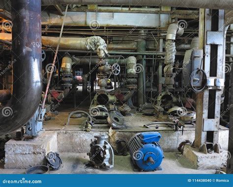 Electric Motor Water Pump Under Repair at Power Plant Stock Photo ...