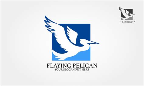 Flaying Pelican Logo Template. Pelican vector design. 8750914 Vector ...