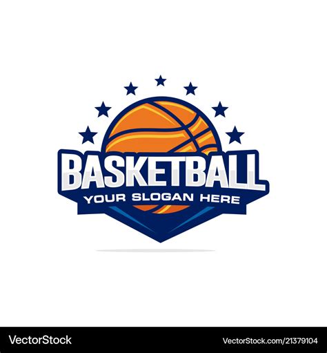 Basketball logo template Royalty Free Vector Image