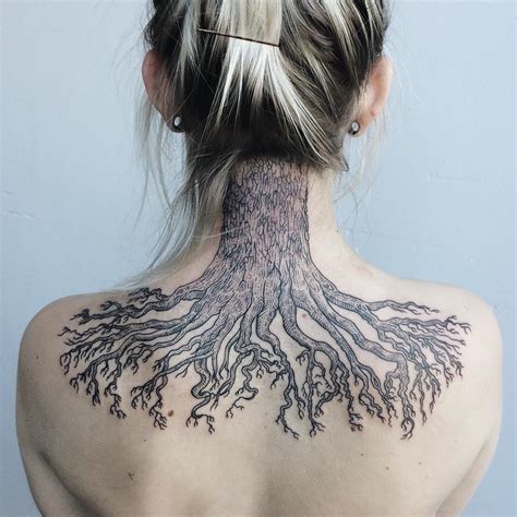 Beautiful Black and White Line Art Tattoos Inspired by Animals and Nature