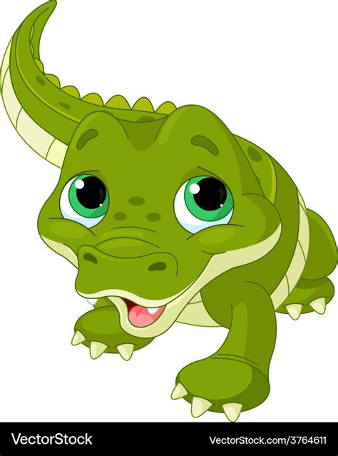 Baby alligator Royalty Free Vector Image - VectorStock