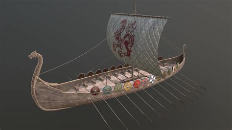 Viking longship - Download Free 3D model by massive-graphisme [3d649f8 ...