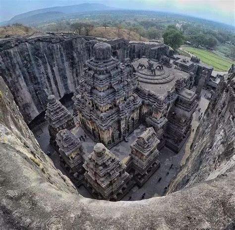 The Kailasa temple was carved out of one single rock. Also known as ...