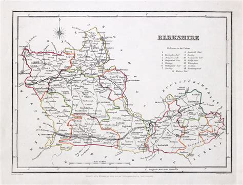 Antique Maps of Berkshire, England - Richard Nicholson