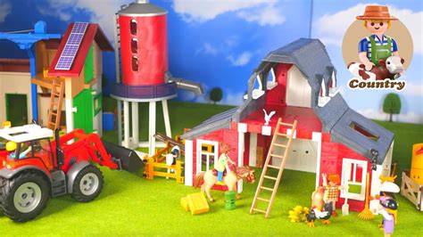 Playmobil country 9315 farm set barn with silo unboxing - YouTube