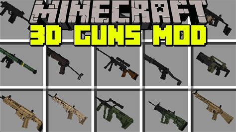 Minecraft 3D GUNS MOD! | CRAFT CUSTOM GUNS TO BATTLE ZOMBIE ARMY ...