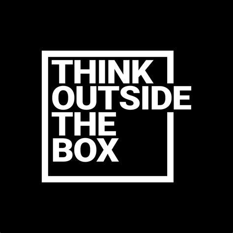 think outside the box typography quotes vector 10348220 Vector Art at ...