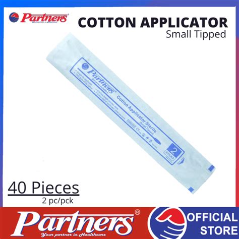 Partners Cotton Applicator Stick Small Tipped (20 packs , 2pcs/pack ...