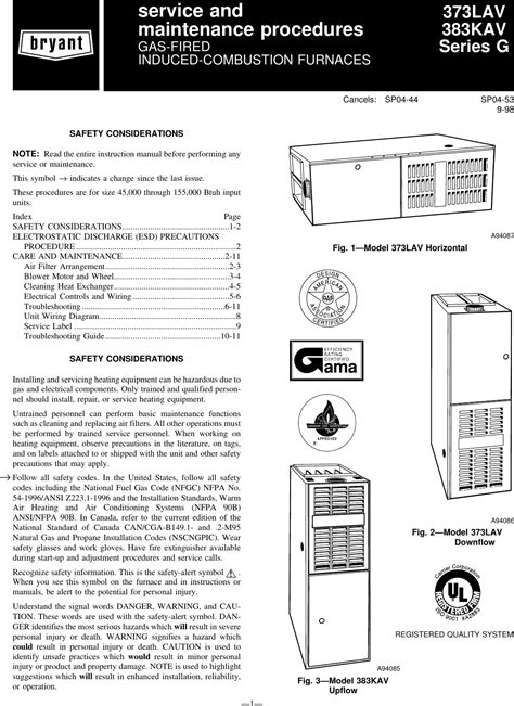 Bryant 3 383Kav Users Manual