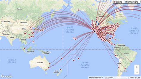 United Airlines Route Map