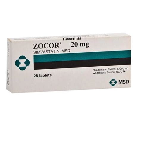 Zocor 20mg Tablets - Rosheta