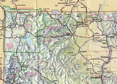 Area Maps | Map of Cody Wyoming | Cody Yellowstone