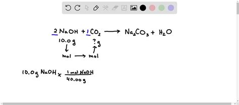 SOLVED: f 60.0 g of NaOH reacts with 30.0 g of CO2: What is the ...