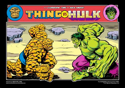 Simon Williams Comic Artist: Hulk vs Thing... Updated!