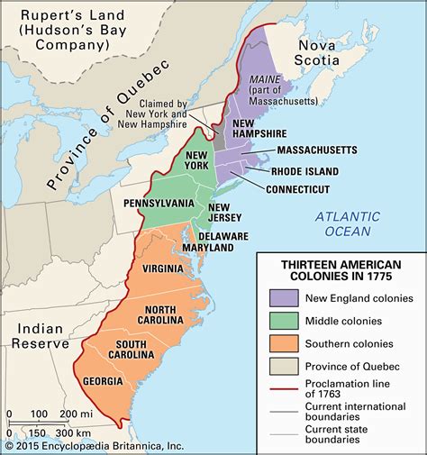 Map Of the New England Middle and southern Colonies – secretmuseum