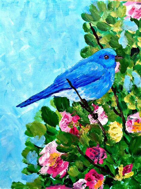 Free Lesson: Impressionist-Style Bluebird - Masterpiece Society