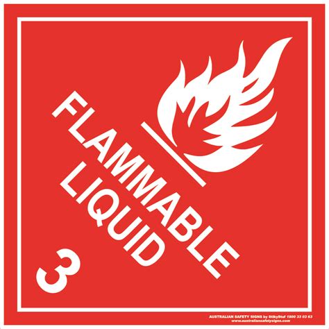 Class 3 - Flammable Liquid - White | Buy Now | Discount Safety Signs ...