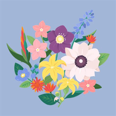 Illustration of a bouquet of flowers - Download Free Vectors, Clipart ...