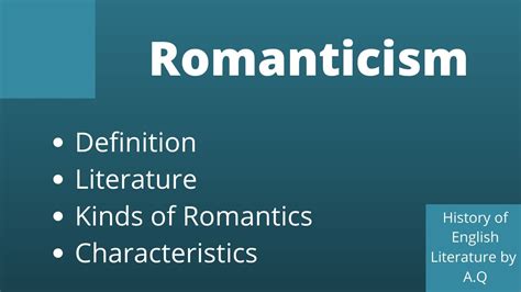 Characteristics Of Romanticism