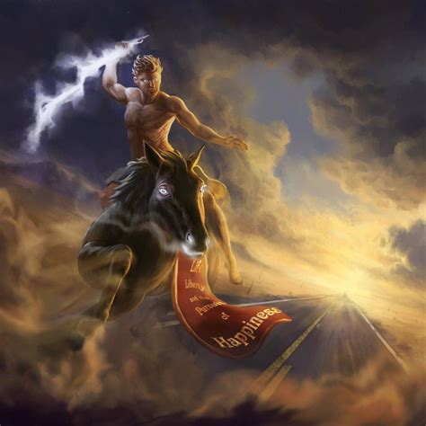 Zeus Throwing Lightning Bolt