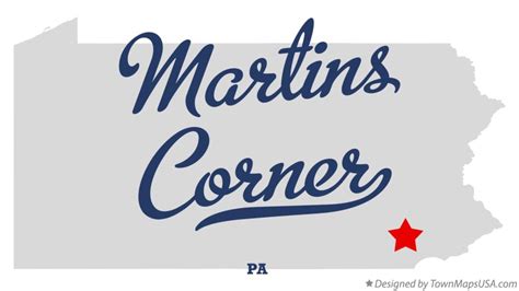 Map of Martins Corner, PA, Pennsylvania