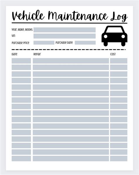 Vehicle Maintenance Log - Etsy Australia