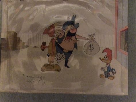 I have a very old (1940s?) Woody Woodpecker cel signed by Lanz to my ...