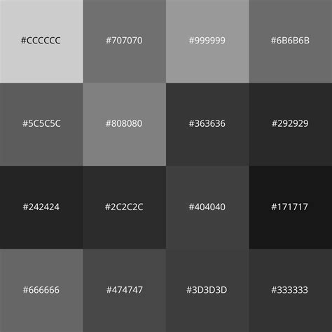 99 Shades of Gray Color With Names, HEX, RGB, & CMYK (2023)