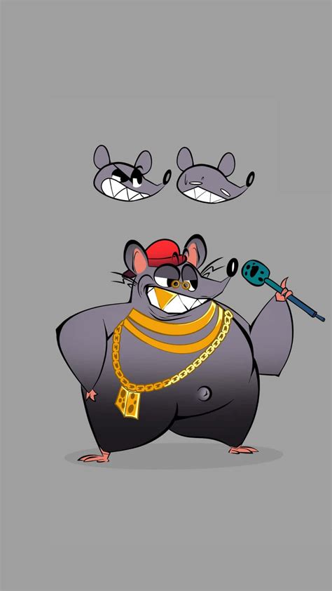 Download Biggie Cheese Rapping Cartoon Character Wallpaper | Wallpapers.com