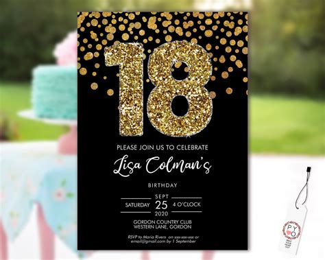 Free 18Th Birthday Invitation Templates