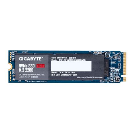 512 GB SSD (เอสเอสดี) GIGABYTE M.2 2280 NVMe REV.1.0 (GP-GSM2NE3512GNTD)