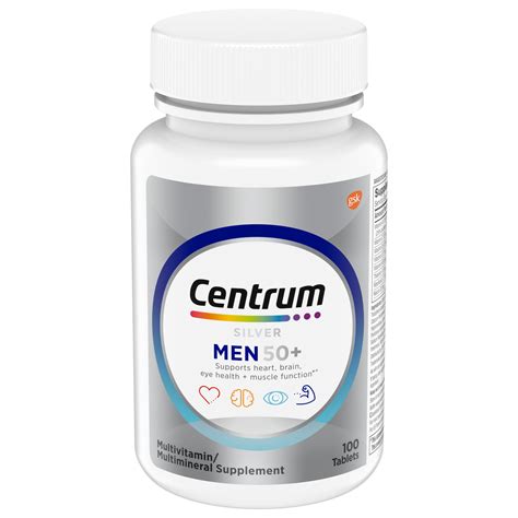 Centrum Silver Multivitamin for Men Over 50, Multimineral Supplement ...