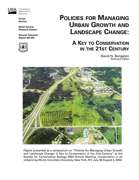 (PDF) POLICIES FOR MANAGING URBAN GROWTH AND LANDSCAPE CHANGE: A KEY TO ...